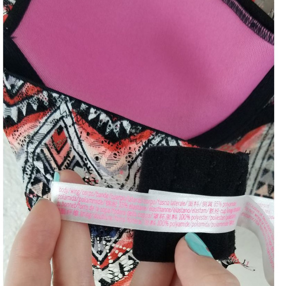 Victoria Secret Pink Aztec Beautiful Colors Lace Bartlett Underwire Padded XS - Picture 6 of 6
